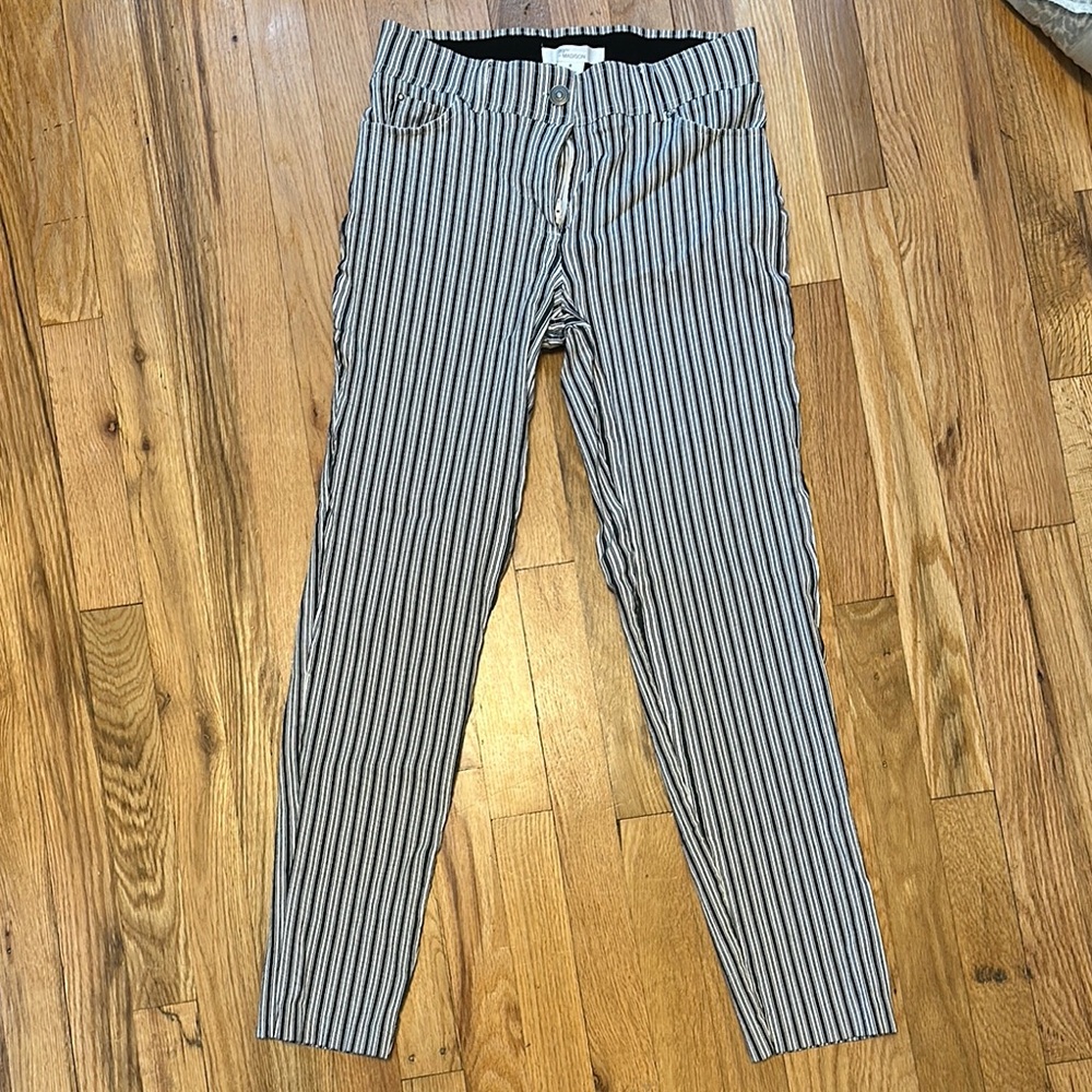 Madison Navy and White Striped Pants